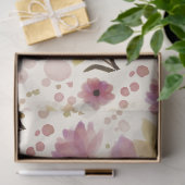 Pink Wildflower Watercolor  Tissuepapier (Geschenk)