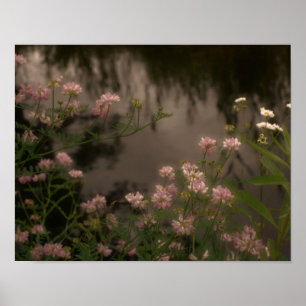 Pink Wildflowers beroemd gemaakt door Stream Photo Poster