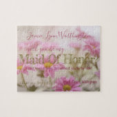 Pink Will you be My Maid of Honor Jigsaw Puzzle (Horizontal)
