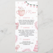 Pink Winter Baby Shower Menu (Voorkant)