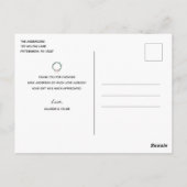 Pink Winter Baby shower per post Bedankt Briefkaart (Achterkant)