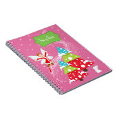 Pink Winter Fairy Nom personnalisé Carnet (Côté Droit)