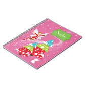 Pink Winter Fairy Nom personnalisé Carnet (Côté gauche)