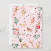 Pink Winter Girl Baby Shower Invitation (Dos)