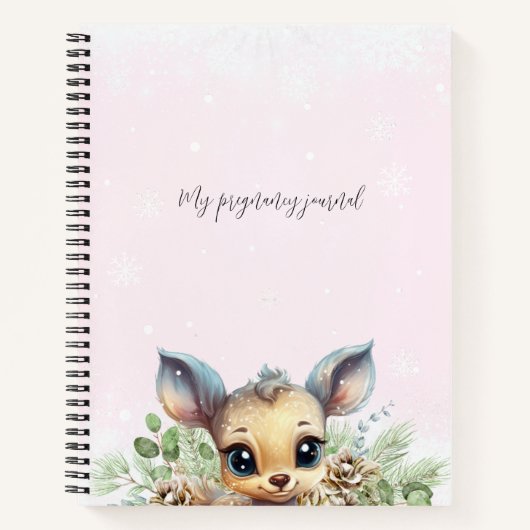 Pink Winter My Pregancy Sweet Little Deer Journal (Devant)