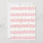 Pink Winter Onederland Sleigh verjaardagsuitnodigi Kaart (Achterkant)