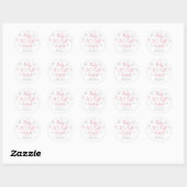 Pink Winter Wonderland Baby shower Favoriet Ronde Sticker (Vel)
