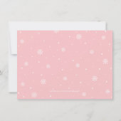Pink Winter Wonderland - Merci carte de note (Dos)