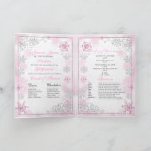 Pink Winter Wonderland Programme Quinceanera (Intérieur)
