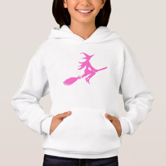 Pink Witch on a Broom T-Shirt – Magical & Fun (Devant)