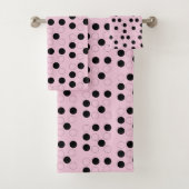 Pink with Circles  Bad Handdoek (Insitu)