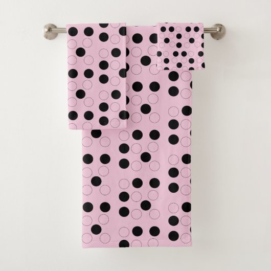 Pink with Circles  Bad Handdoek (Insitu)
