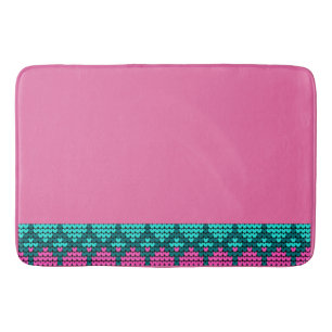 PInk Witte Noorse grens Badmat