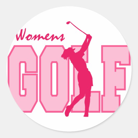 Pink Women's Golf Ronde Sticker (Voorkant)