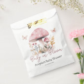 Pink Woodland Mushroom Baby shower Bedankzakje (Gezegeld)
