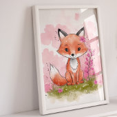 Pink Woodland Nursery Art Print Set