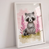 Pink Woodland Nursery Art Print Set
