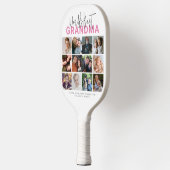 Pink Worlds Beste Oma | Fotocollage Pickleball Paddle (Links)