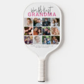 Pink Worlds Beste Oma | Fotocollage Pickleball Paddle (Achterkant)