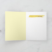 Pink+Yellow Aquarelle Carte pliée Anniversaire (Intérieur)