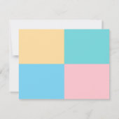 Pink Yellow Blue Green Script Modèle manuscrit (Dos)