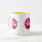 Pink Yellow Cattleya Orchid Moederdag Mok (Voorkant links)