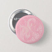 Pink Yin Yang Phoenix Ronde Button 5,7 Cm (Voorkant /achterkant)