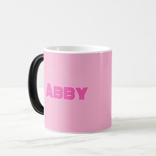 Pink Your Text Morphing Mug (Devant gauche)