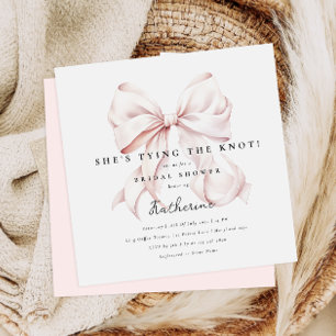 Pink Ze is Tying the Knot Bow Vrijgezellenfeest Kaart