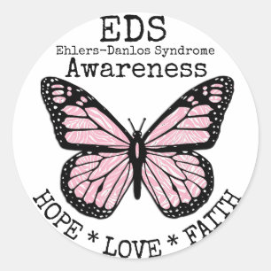 PInk Zebra Ehlers-Danlos syndroom EDS Sticker