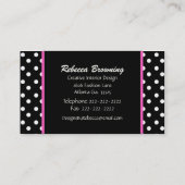 Pink Zebra Imprimer le coeur et les Pois Carte de (Dos)