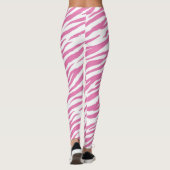 Pink Zebra Imprimer Leggings & Pantalons de Yoga (Dos)