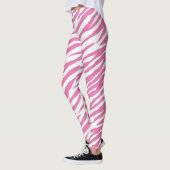 Pink Zebra Imprimer Leggings & Pantalons de Yoga (Gauche)