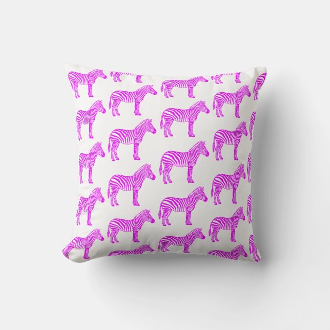 Pink Zebra  Kussen (Voorkant)
