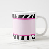Pink Zebra Stripe 20oz Jumbo café Mug (Droite)