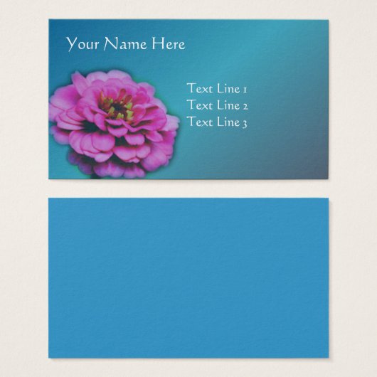 Pink Zinnia (Devant & derrière)