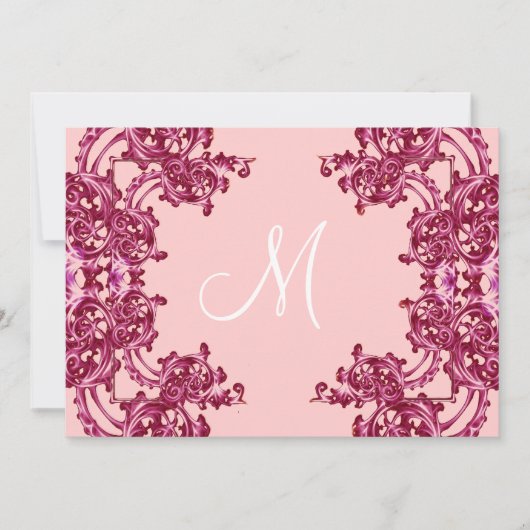 PINK ZWIRL BACHELORETTE PARTIJINVITATIE KAART (Voorkant)