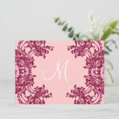 PINK ZWIRL BACHELORETTE PARTIJINVITATIE KAART (Staand voorkant)