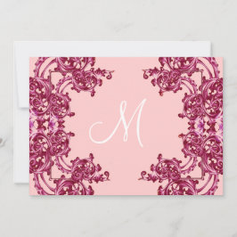 PINK ZWIRL BACHELORETTE PARTIJINVITATIE KAART