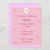 Pinkalicious-uitnodiging Kaart (Voorkant / Achterkant)