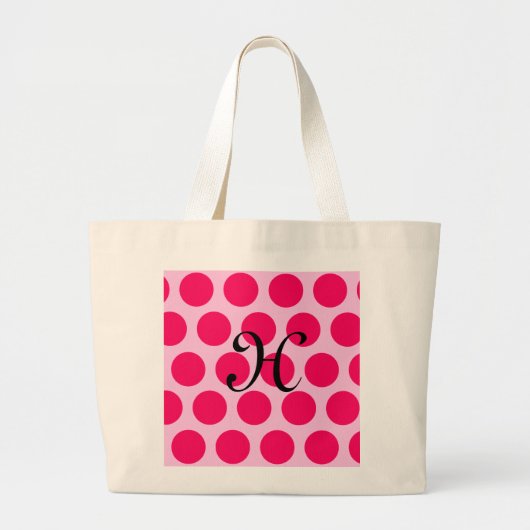 Pinkalische Stippen Grote Tote Bag (Voorkant)