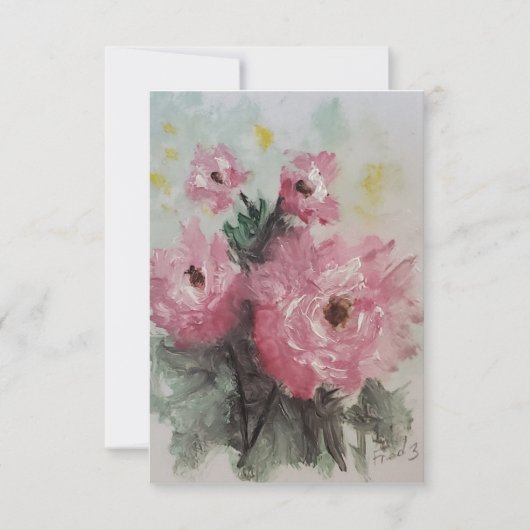 Pinkaluscious Rozen Bedankt Card (Voorkant)