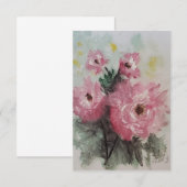 Pinkaluscious Rozen Bedankt Card (Voorkant / Achterkant)