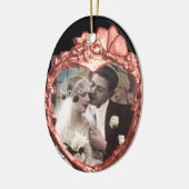 PINKBUTTERFLES EN STROMEN HARTFOONTEMPLATE KERAMISCH ORNAMENT (Links)