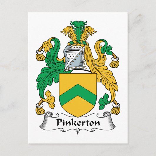 Pinkerton Family Crest Briefkaart (Voorkant)