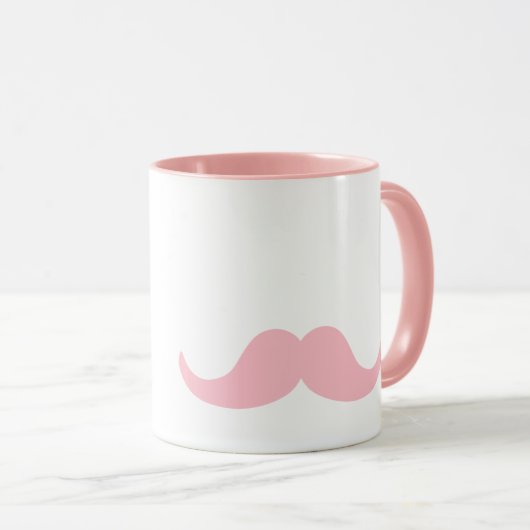 Pinkery Mustache Mok (Voorkant rechts)