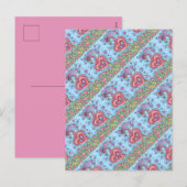 PINKFLAMINGO CUPID EN FLYHEARTS VALENTIJN FEESTDAGENKAART (Voorkant / Achterkant)