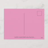 PINKFLAMINGO CUPID EN FLYHEARTS VALENTIJN FEESTDAGENKAART (Achterkant)