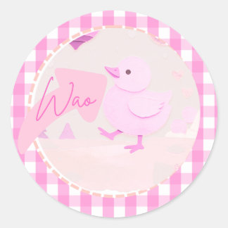 Pinki chik ronde sticker