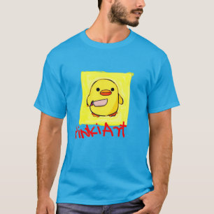 Pinkiart-eend – Speelse pastel karakterconcept T-shirt